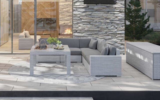 Wygodna sofa modułowa ogrodowa
